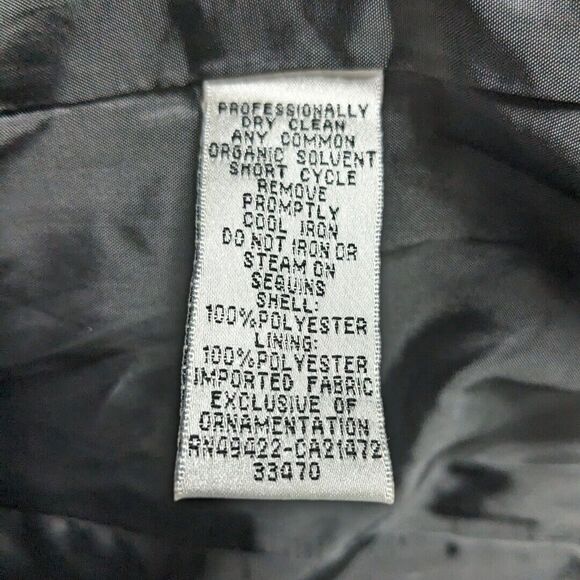 Jessica McClintock for Gunne Sax  Dress Strapless Sequins Bouffant Black 3 NEW - Picture 9 of 11